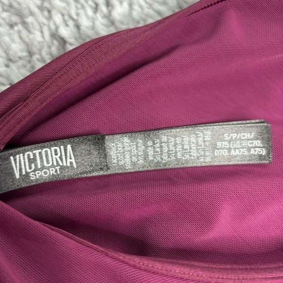 Victoria's Secret Sports Bra Womens Small Sheer Mesh Detail Crossover Front - Picture 3 of 4